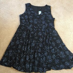 Torrid Black with Blue Hearts Sleeveless Dress- 20